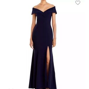Aqua Navy Blue Formal Gown Size 6